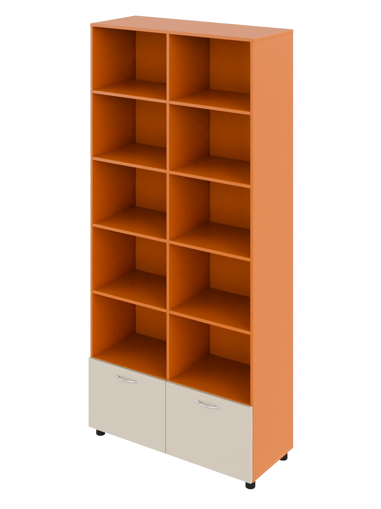 Шафа з відкритими полицями та двома шухлядами Color (7888) 1006х416х2228 мм МЕБЛІ ТЕХНОСТИЛЬ